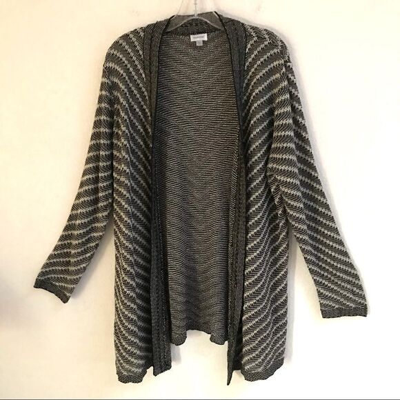 Avenue Sweaters - Avenue metallic beaded open cardigan 22/24